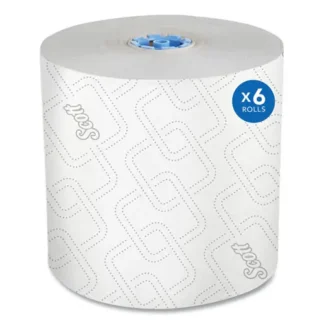 Scott® Pro Hard Roll Paper Towels, 1-Ply, 1,150 ft Roll, Blue Core, 6 Rolls/Carton, Elevated Scott Design
