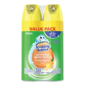 Scrubbing Bubbles® Bathroom Disinfectant Grime Fighter Aerosol, Citrus Scent, 20 oz, 2/Pack