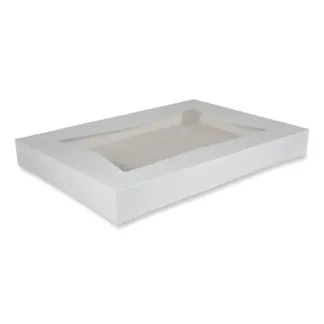 SCT® Bakery Boxes, White Paperboard with Window, 50/Carton