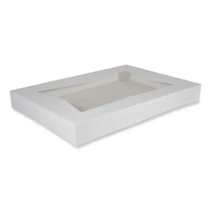 SCT® Bakery Boxes, White Paperboard with Window, 50/Carton