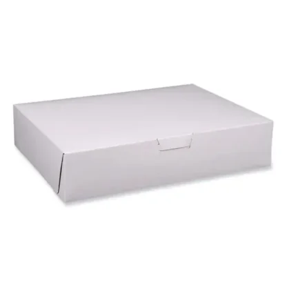 SCT® Bakery Boxes, Standard, 19 x 14 x 4, White, Paper, 50/Carton