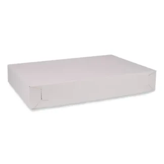SCT® Bakery Boxes, White, 26 x 18.5 x 4, Paper, 50/Carton
