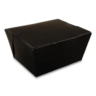 SCT® ChampPak Carryout Boxes, Black, Paper, 450/Carton, 4.37 x 3.5 x 2.5