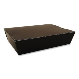 SCT® ChampPak Carryout Boxes, Black Paper, 7.75" x 5.5" x 1.87", 200/Carton
