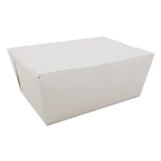 SCT® ChampPak Carryout Boxes, #4, White, Paper, 7.75" x 5.5" x 3.5", 160/Carton (Extended Delivery Time)