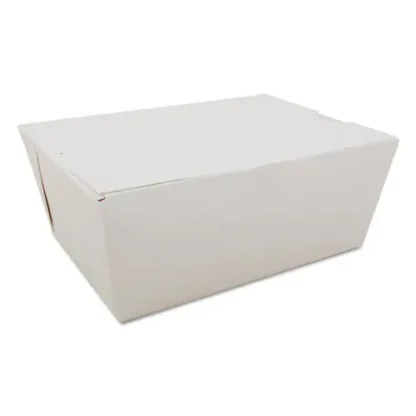 SCT® ChampPak Carryout Boxes, #4, White, Paper, 7.75" x 5.5" x 3.5", 160/Carton (Extended Delivery Time)