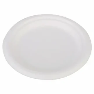 SCT® ChampWare Heavyweight Bagasse Dinnerware Plate, 6" Diameter, White, 1000/Carton