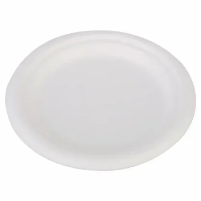 SCT® ChampWare Heavyweight Bagasse Dinnerware Plate, 6" Diameter, White, 1000/Carton