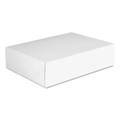 SCT® Clay-Coated Donut Boxes, White, Paperboard, 12.88 x 23 x 12.75, 125/Carton