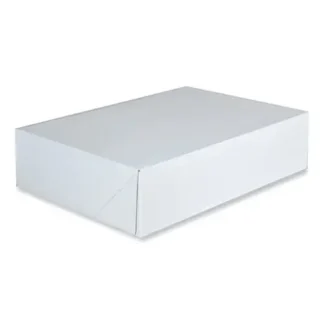 SCT® Clay-Coated Donut Boxes, 14 x 10 x 3.5, White, Paper, 125/Carton