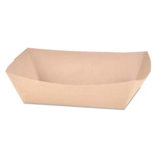 SCT® Eco Food Trays, 2.5 lb Capacity, Brown, Paper, 500/Carton (6.54" x 4.06" x 1.73")