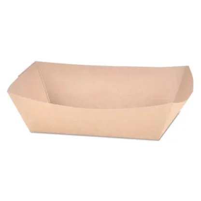 SCT® Eco Food Trays, 2.5 lb Capacity, Brown, Paper, 500/Carton (6.54" x 4.06" x 1.73")