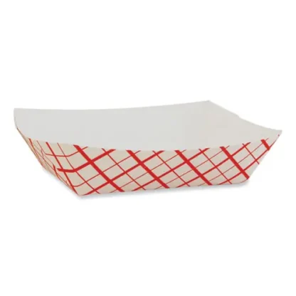 SCT® Paper Food Baskets, 6 oz Capacity, Red/White, 1,000/Carton