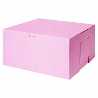 SCT® Pink One-Piece Non-Window Bakery Box, Pink, Paper, 100/Carton