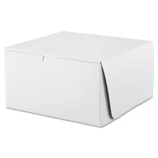 SCT® White One-Piece Non-Window Bakery Boxes, 10 x 10 x 5.5, White, Paper, 100/Carton