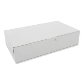 SCT® White One-Piece Non-Window Bakery Boxes, 10 x 6 x 2.25, White, Paper, 250/Carton