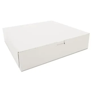 SCT® White One-Piece Non-Window Bakery Boxes, 12 x 12 x 2.75, White, Paper, 100/Carton
