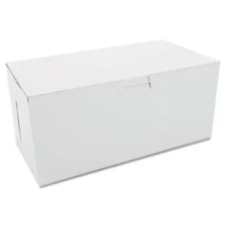 SCT® White One-Piece Non-Window Bakery Box, 4 x 9 x 5, White, Paper, 250/Carton