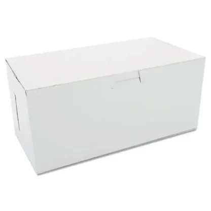 SCT® White One-Piece Non-Window Bakery Box, 4 x 9 x 5, White, Paper, 250/Carton
