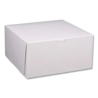 SCT® White One-Piece Non-Window Bakery Boxes, White/Brown, 12 x 12 x 6, Paper, 50/Bundle