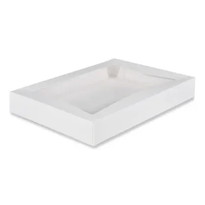 SCT® Window Flag Design Pie Boxes, 16 x 12 x 2.25, White, Paper, 100/Carton