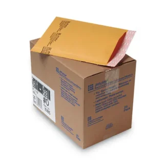 Sealed Air Jiffylite Self-Seal Bubble Mailer, #0, 6 x 10, Brown Kraft, 25/CT