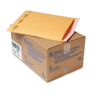 Sealed Air Jiffylite Self-Seal Bubble Mailer #5, 10.5 x 16, Brown Kraft, 25/Carton