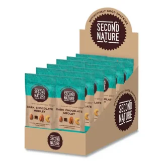 Second Nature® Deluxe Mixed Nut Medley, Dark Chocolate, 1.75 oz, 12-Pack