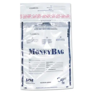 SecurIT® Tamper-Evident Deposit Bag, Clear, 9" x 12", 100/Pack