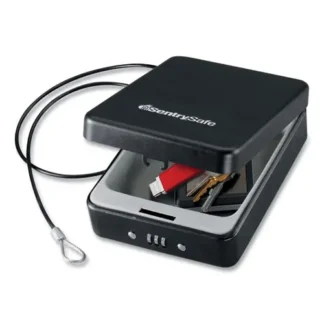 Sentry® Safe P005C Portable Combination-Lock Security Safe, Black
