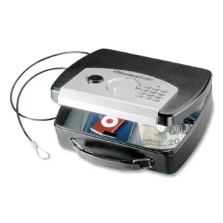 Sentry® Safe P008E Portable Electronic Security Safe, Black/Silver