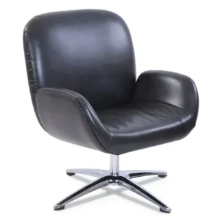 SertaPedic® Tavern Collection Lounge Chair, Distressed Brown, Chrome/Silver Base