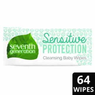Seventh Generation® Free and Clear Baby Wipes, Unscented, White, 64/Flip-Top Pack