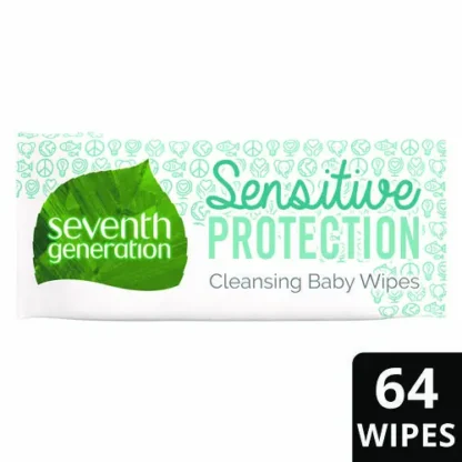 Seventh Generation® Free and Clear Baby Wipes, Unscented, White, 64/Flip-Top Pack