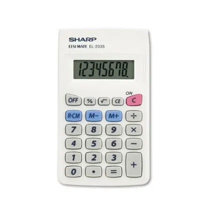 Sharp® EL233SB Pocket Calculator, 8-Digit LCD