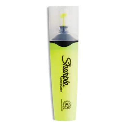 Sharpie® Clearview Tank-Style Highlighter, Yellow Ink, Chisel Tip, Yellow/Black/Clear Barrel, 3/Pack