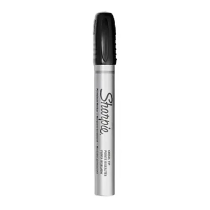 Sharpie® Durable Metal Barrel Permanent Marker, Broad Chisel Tip, Black
