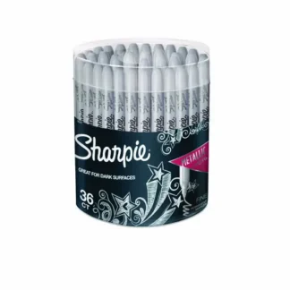 Sharpie® Metallic Fine Point Permanent Markers, Metallic Silver, 36/Pack