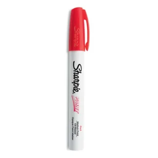 Sharpie® Permanent Paint Marker, Medium Bullet Tip, Red