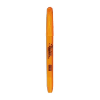 Sharpie® Pocket Style Highlighters, Fluorescent Orange Ink, Chisel Tip, Orange Barrel, Dozen