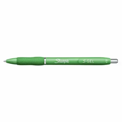 Sharpie® S-Gel™ Fashion Barrel Gel Pen, Retractable, Medium 0.7 mm, Black Ink, Green Barrel, 4/Pack