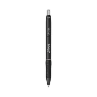 Sharpie® S-Gel™ High-Performance Gel Pen, Retractable, Medium 0.7 mm, Blue Ink, Black Barrel, 36/Pack