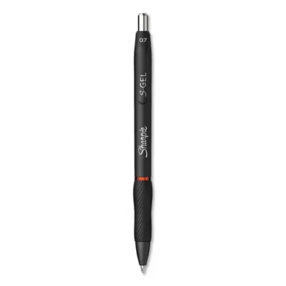 Sharpie® S-Gel™ High-Performance Gel Pen, Retractable, Medium Point (0.7 mm), Red Ink, Black Barrel, Dozen