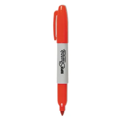 Sharpie® Super Permanent Marker, Fine Bullet Tip, Red, Dozen