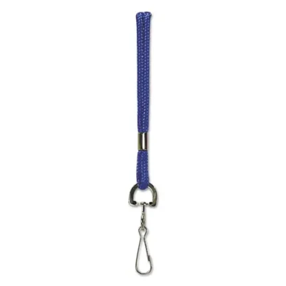 SICURIX® Rope Lanyard, Metal Hook Fastener, 36" Long, Nylon, Blue