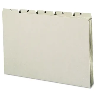 Smead 100% Recycled Daily Top Tab File Guide Set, 1/5-Cut Top Tab, 1 to 31, 8.5 x 14, Green, 31/Set