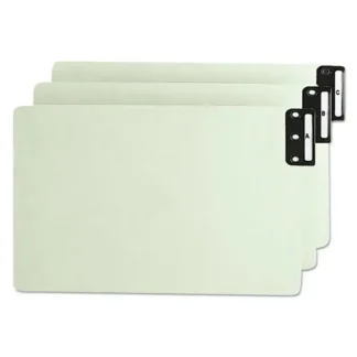 Smead 100% Recycled End Tab Pressboard Guides with Metal Tabs, A to Z, Green, 25/Set