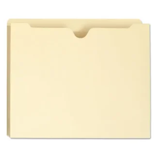 Smead 100% Recycled Top Tab File Jackets, Straight Tab, Letter Size, Manila, 50/Box