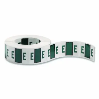 Smead A-Z Color-Coded End Tab Filing Labels, E, 1 x 1.25, White, 500/Roll
