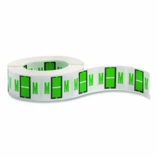Smead A-Z Color-Coded End Tab Filing Labels, M, 1 x 1.25, White, 500/Roll